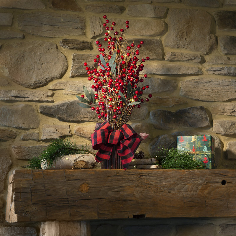 Haute Decor PreLit Berry Christmas Decoration Tabletop Tree & Reviews